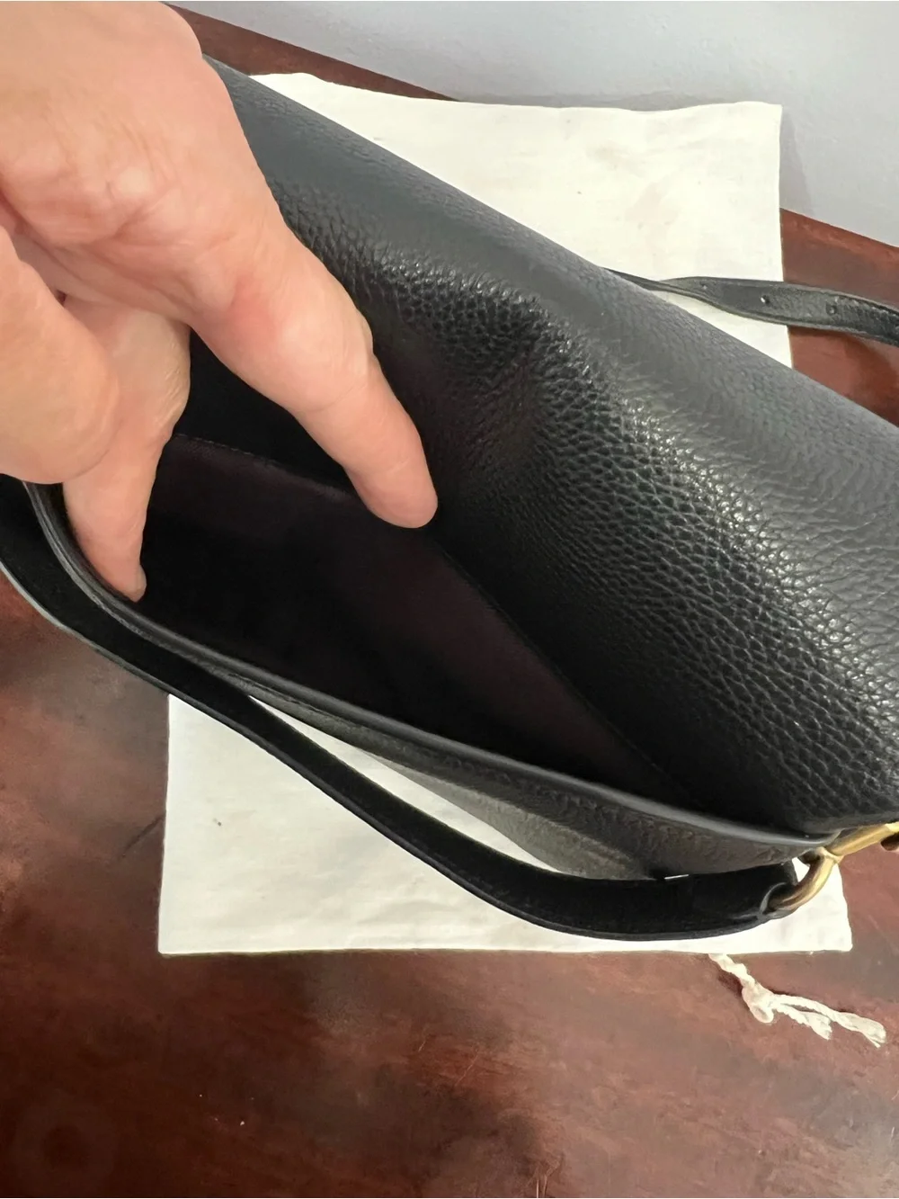 Coach Black Pebbled Leather Top-Handle Satchel with Gold Hardware